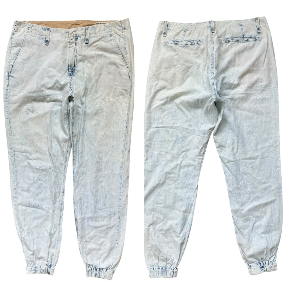 Rag & Bone The Pajama Jean Bleach Out Lightweight Acid Wash Joggers Size 31